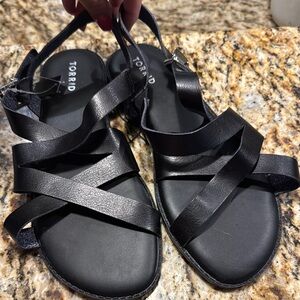 Torrid Black Minimalist Sandals